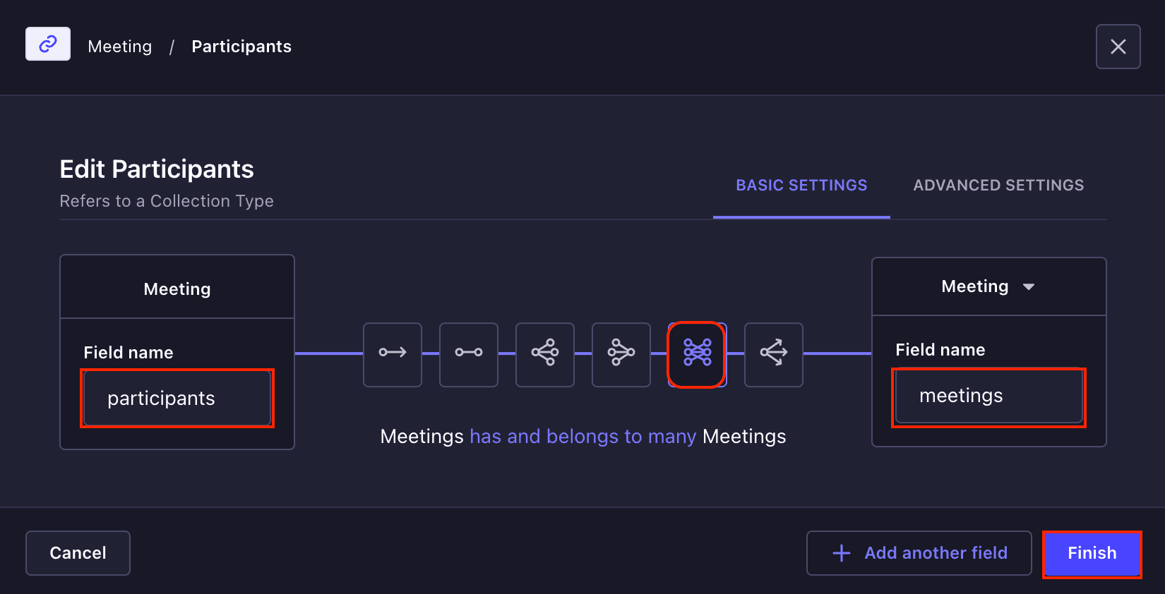 Adding participants relation field.png