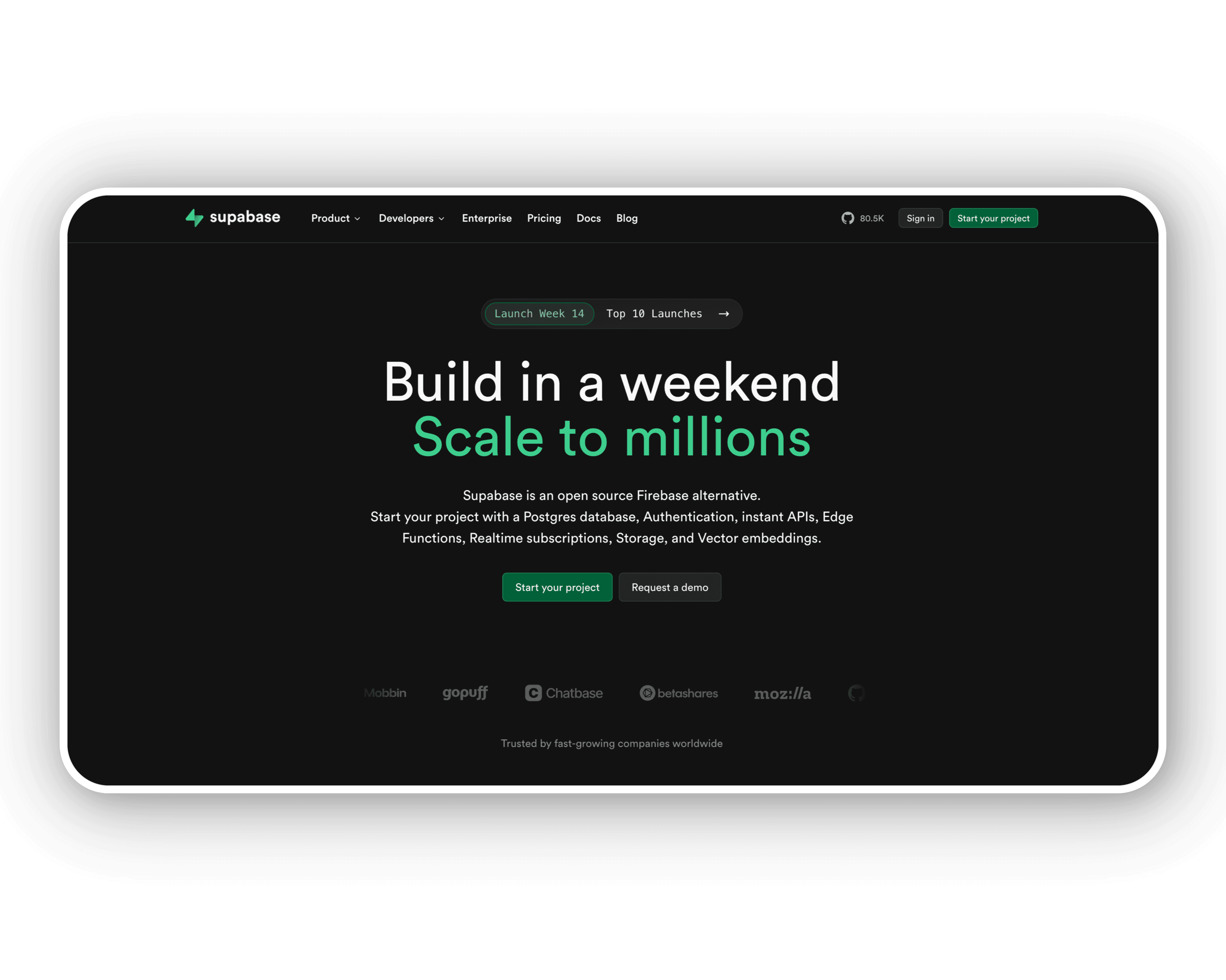 Supabase Home page.png