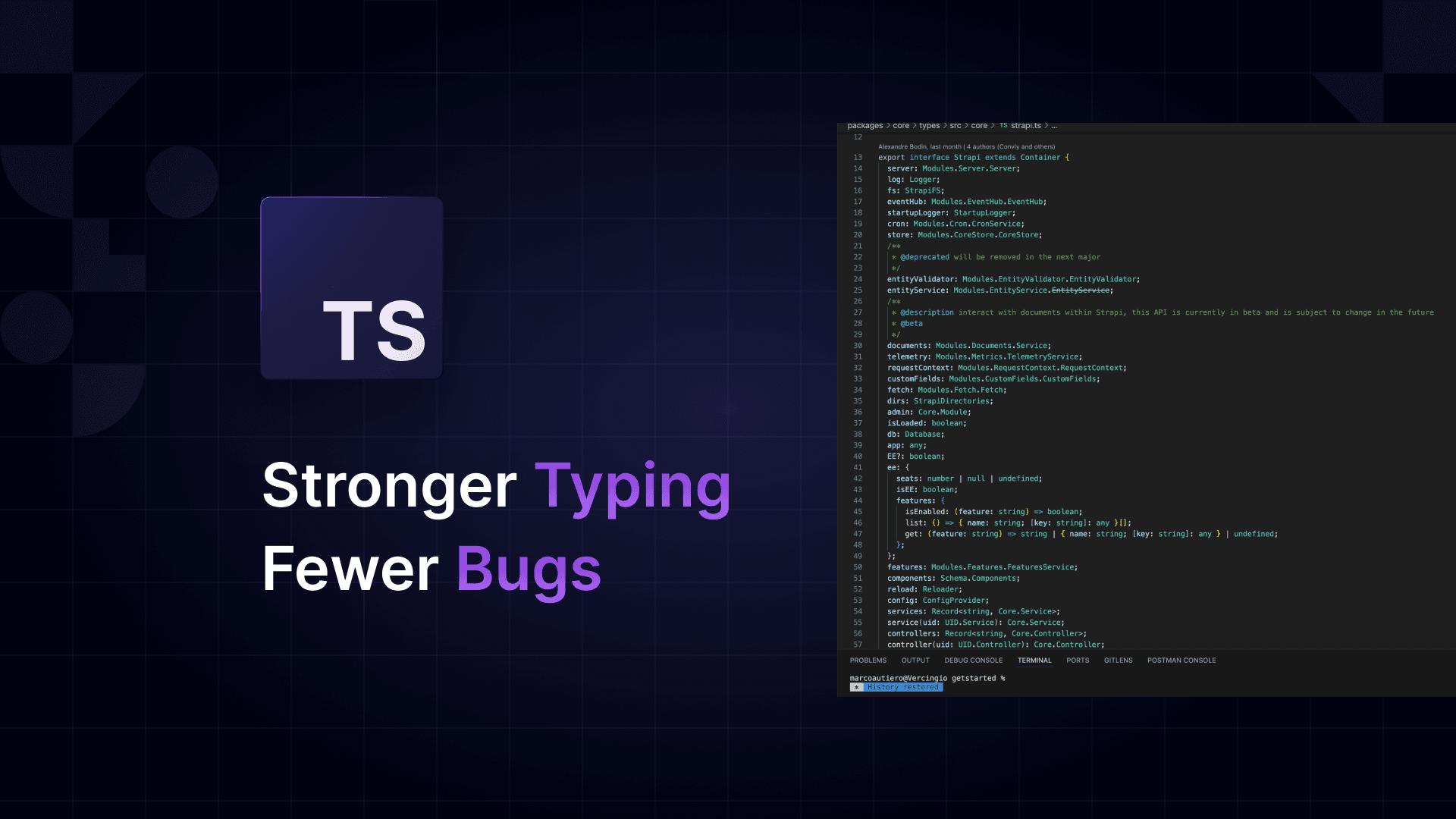 typescript strapi